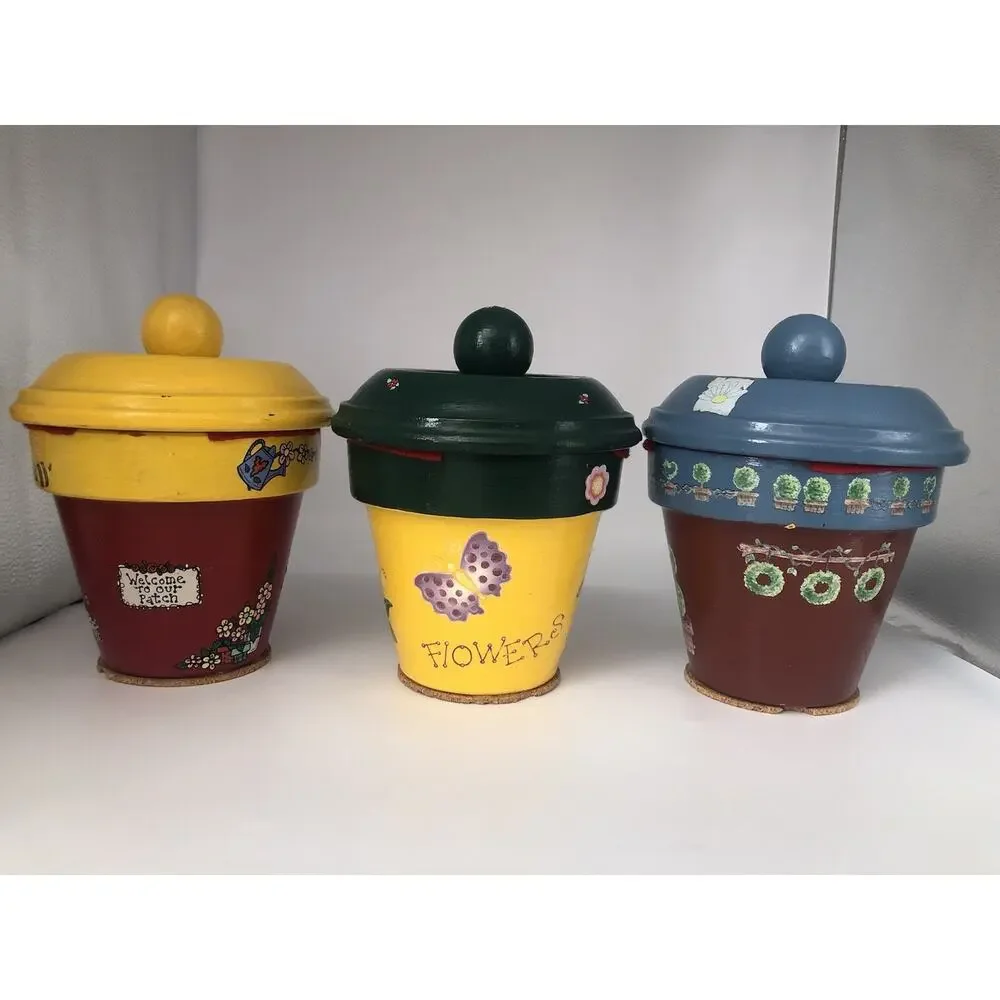 Silma Terracotta Planter Flower Pot #17 Made In Italy 5.5”tall x 6”top Diameter